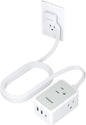 Ultra Thin Flat Extension Cord 10 FT, TESSAN Small Flat Plug Power Strip by TESSAN