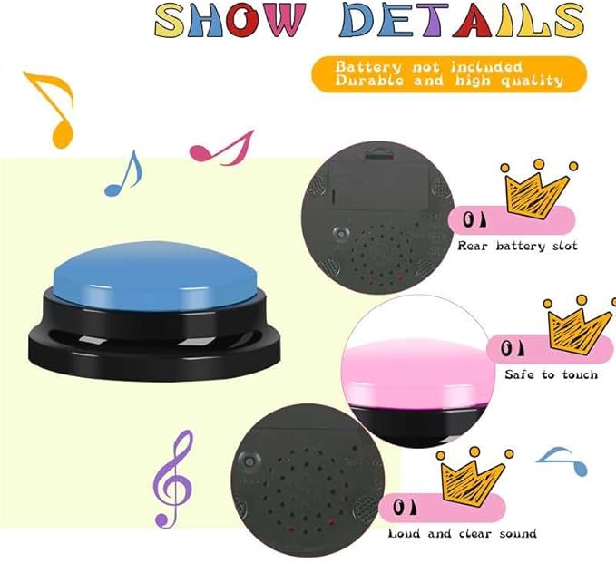 10 Pcs Recordable Answer Buzzers Button Answer Buzzers Game Show Buzzer - Image 4