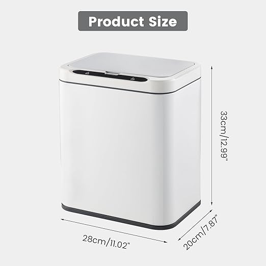 ELPHECO Stainless Steel Office Trash Can Motion Sensor Garbage Can Touchless - Image 3
