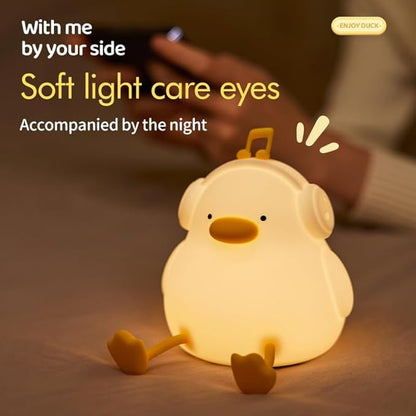 ATSUI Night Light for Kids, Squishy Duck Design, 3 Level Dimmable, Silicone - Image 3