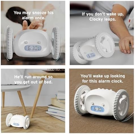 CLOCKY Alarm Clock on Wheels – Loud Rolling Alarm Clock - Image 7
