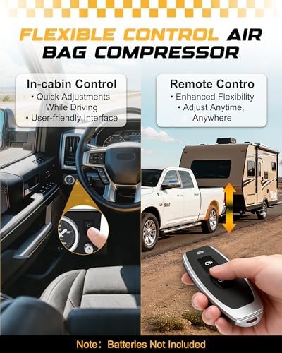 retrue onboard air compressor system for truck airbag shown in use