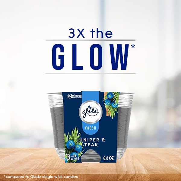 Glade Juniper & Teak Fresh Collection Candle - Image 4