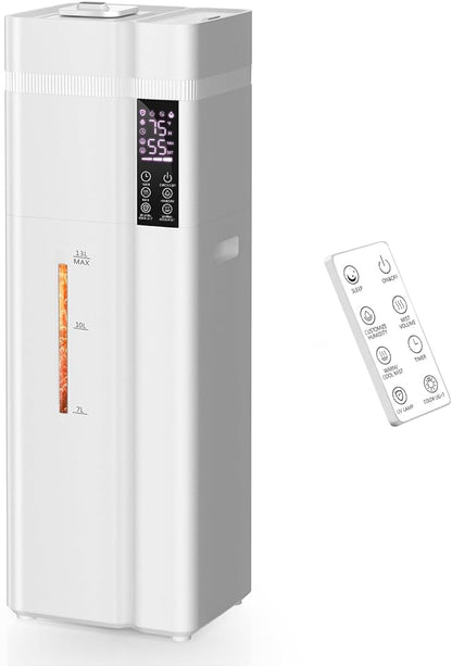 Zeova 13L/3.4Gal Humidifiers for Bedroom, Ultrasonic Warm & Cool Mist by Zeova