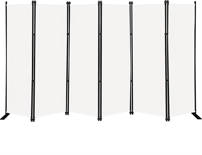 MAYOLIAH 6 Panel Folding Privacy Screen 9ft Wide, 6ft Tall Partition Room by MayoliahHome