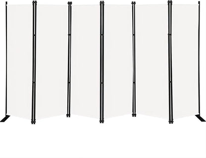 MAYOLIAH 6 Panel Folding Privacy Screen 9ft Wide, 6ft Tall Partition Room by MayoliahHome