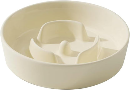 Ceramic 0.9 Cup Dog Bowl Slow Feeder by Havniva