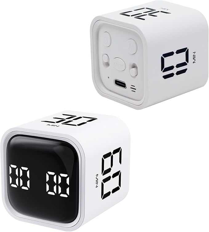 Productivity Timer Flip Gravity Sensor Cube Timer Countdown & Countup, Mute & by LUCKYTIME