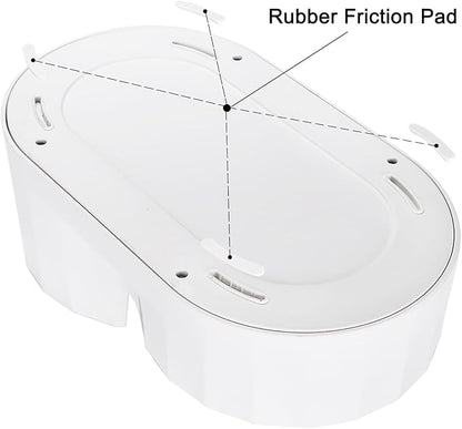 RIZZARI Gravity Water Bowl Dispenser: 4L White Stainless Steel Water Feeder - Image 5
