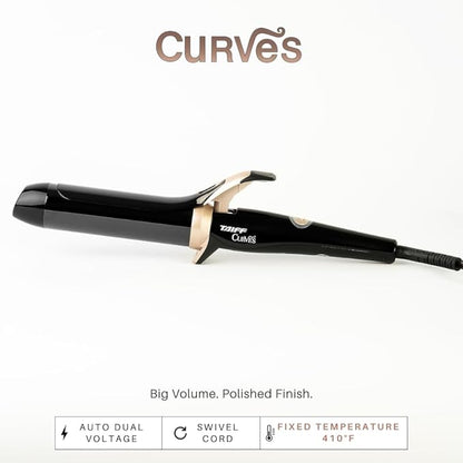 TAIFF Curves Professional Black Titanium Curling Iron – High-Performance Hair - Image 2