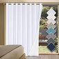 H.VERSAILTEX White Linen Blackout Curtains Durable Thick Textured Linen Look by HVERSAILTEX