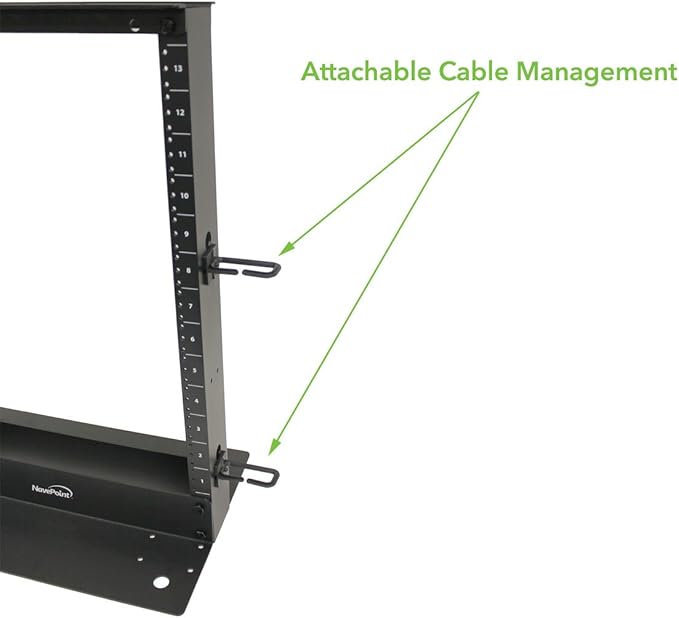 NavePoint 13U 2 Post Open Frame Server Rack - Image 6