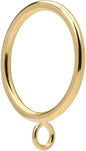 24Pcs 1.5-Inch Inner Diameter Metal Curtain Rings with Eyelets,Fits Up to 1 1/4-Inch Rod,4 mm Diameter Wire (Gold-24pcs)