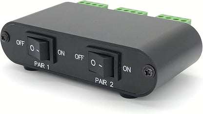 TENEALAY 2-Way Audio Stereo Speaker selector Switcher Box, Combiner Multi Zone - Image 4