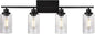 WINSHEN Black 4-Light Bathroom Light Fixtures by WINSHENLighting