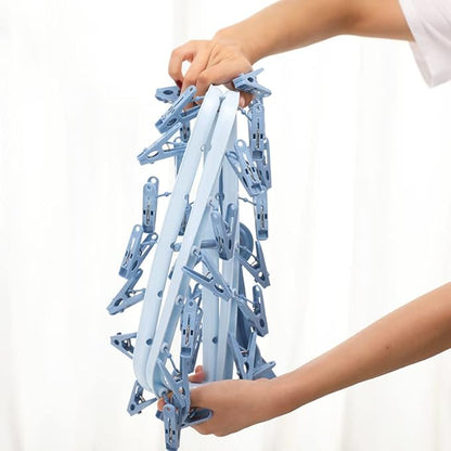 Clothes Drying Racks Foldable Clip Hangers Drip Hanger Plastic - Image 4