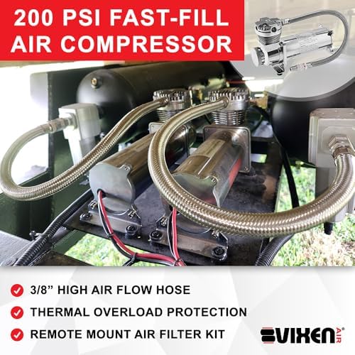 vixen air 12v air suspension kit with 200 shown in use