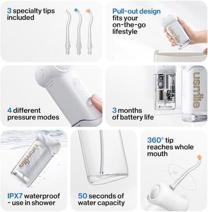 usmile C10 Portable Water Flosser – Travel-Friendly, 95-Day Battery, 4 Modes - Image 5