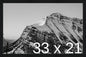 Frame It Easy 33 x 21 Black Grain Wood Frame by FrameItEasy