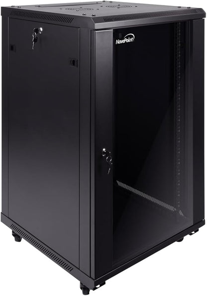NavePoint 18U Server Cabinet Wall Mount Rack Enclosure - Image 5