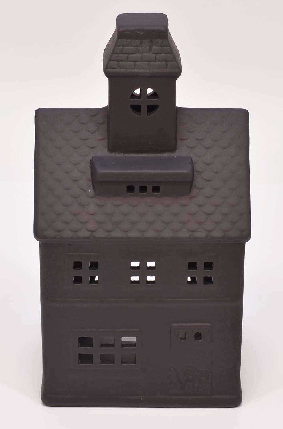 Mark Feldstein Black Porcelain Haunted Halloween LED Village, 10 Pc
