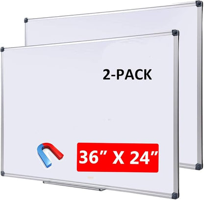 2 Pack 36" x 24" Magnetic Dry Erase Board by DexBoard