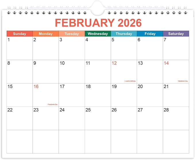 Calendar 2026, Wall Calendar 2026-2027 from February 2026 by Runtioval