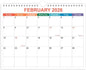Calendar 2026, Wall Calendar 2026-2027 from February 2026 by Runtioval