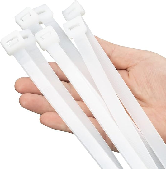 XINGO 60 inch White Long Zip Ties Heavy Duty 20 PCS, 250 lbs Ultra Strong by XINGO