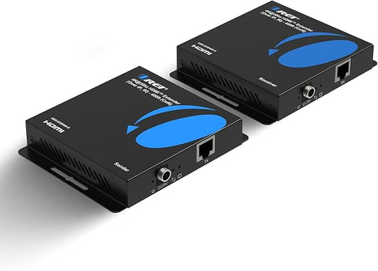 OREI 4K HDMI Extender Over IP CAT6-4K@30Hz One to Many Upto 400 Feet, Loop Out by OREI