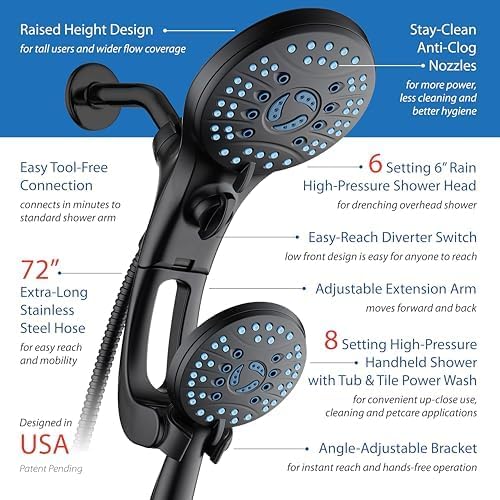 Hotel Spa AquaCare for California As-Seen-On-TV High Pressure Handheld Rain - Image 3