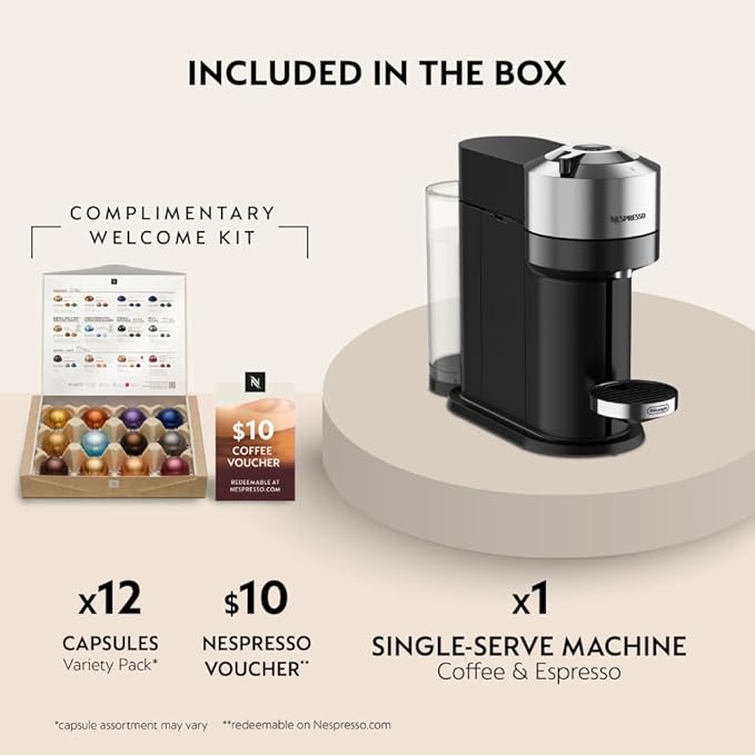 Nespresso Vertuo Next Deluxe Coffee and Espresso Machine by De'Longhi - Image 3
