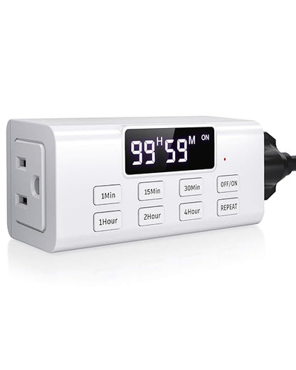 Indoor Countdown Timer Outlet, NEARPOW Auto Shut Off Timers by NEARPOW