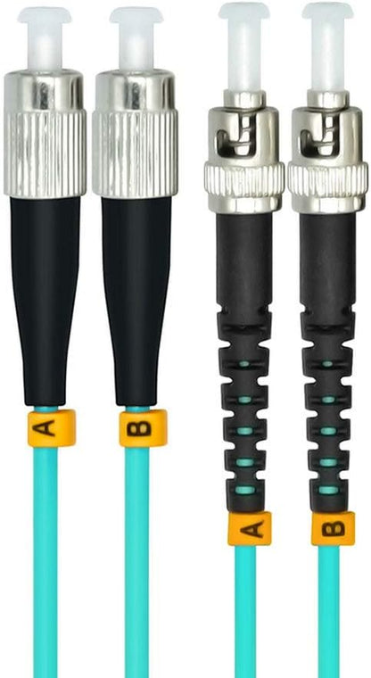 Jeirdus 30Meters 100ft FC to ST Duplex 50/125 10G OM3 Multi-Mode Fiber Optic - Image 2