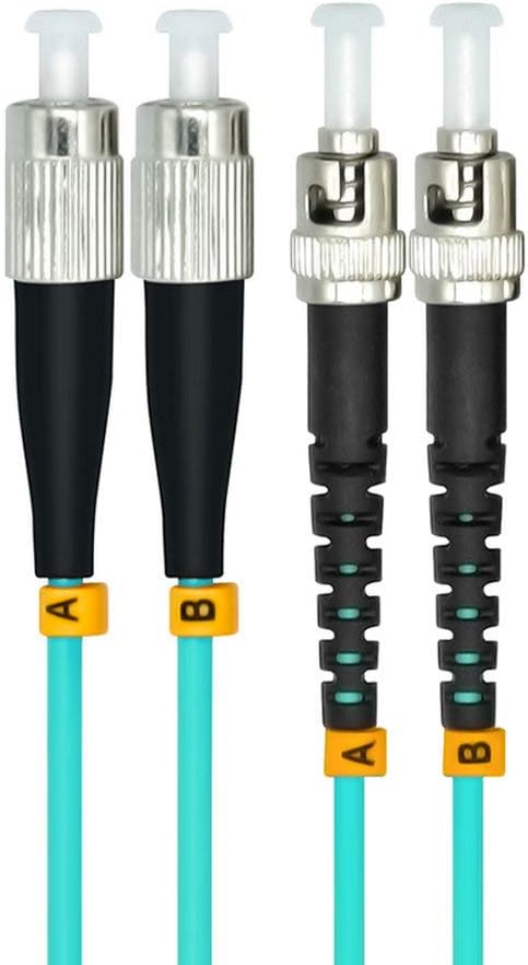 Jeirdus 20Meters 65ft FC to ST Duplex 50/125 10G OM3 Multi-Mode Fiber Optic - Image 2