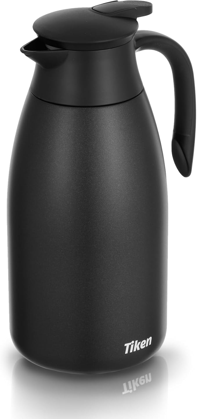 Tiken 85 Oz Thermal Coffee Carafe, Stainless Steel Insulated Vacuum Coffee by WelcometoTikenWare