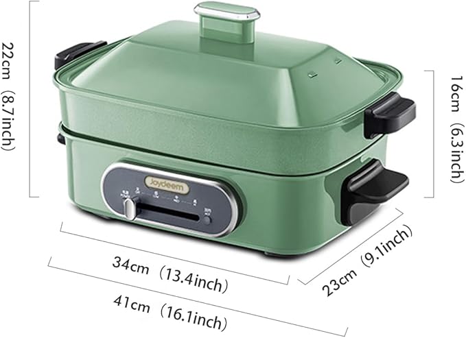 Joydeem 3-in-1 Electric Hot Pot, Non-stick Ceramic Oil Coating, UL Listed - Image 6