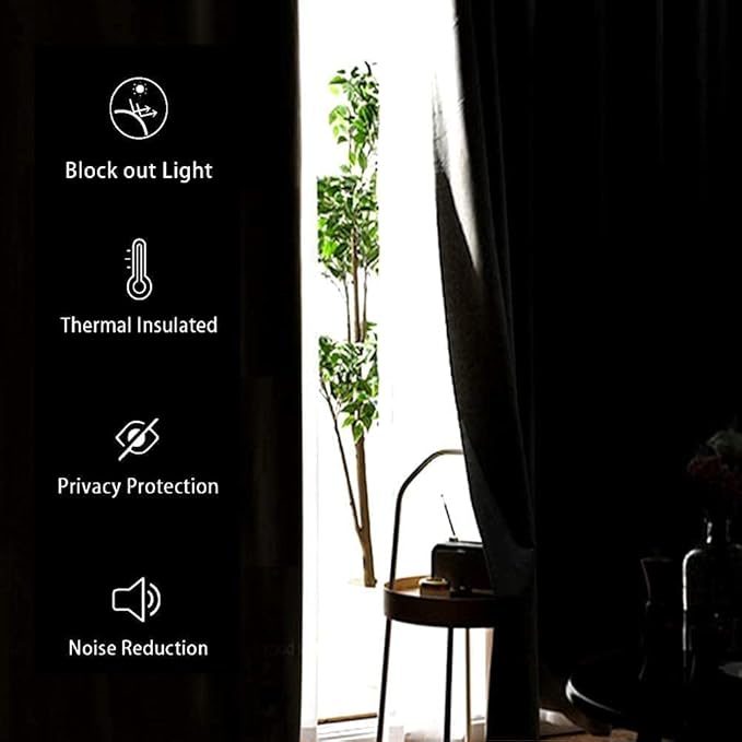 JIUZHEN Super Soft Velvet Curtains 120 inch, Thermal Insualted Smooth - Image 8