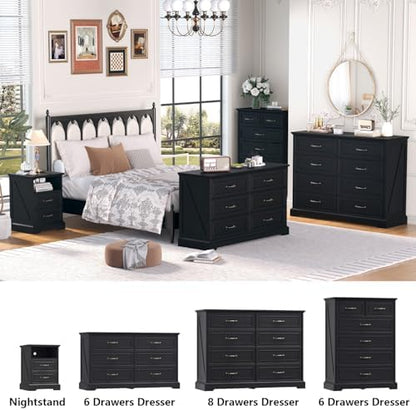 black nightstand with charging station,18" wide end table on a desk or shelf