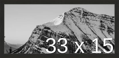 Frame It Easy 33 x 15 Coffee Wood Frame by FrameItEasy