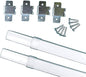 TWO Kirsch FLAT SASH RODS for Top & Bottom Doors & Sidelights 18" - 28" 6412-025c, White