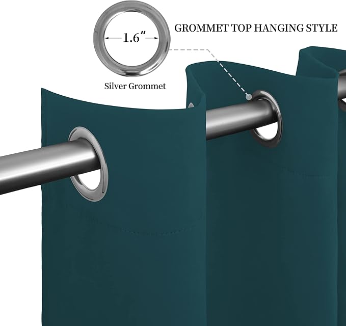 Easy-Going Blackout Curtains for Bedroom, Solid Thermal Insulated Grommet and - Image 5