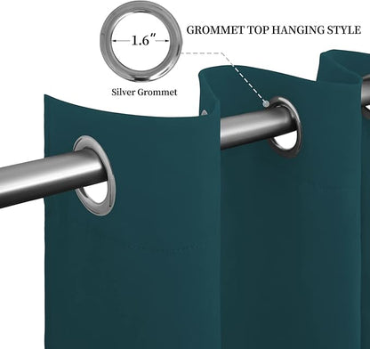 Easy-Going Blackout Curtains for Bedroom, Solid Thermal Insulated Grommet and - Image 5