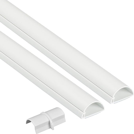 D-Line 31.4in TV Cord Hider, Patented Half Round Cable Cover, Hide Wall Mount by D-LineUSAinc