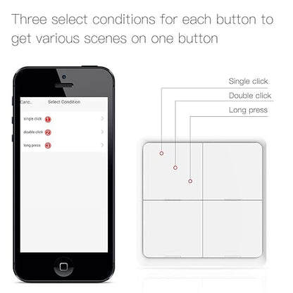 ZigBee Wireless Remote Control Smart Switch Wall Panel Transmitter, Requires - Image 4