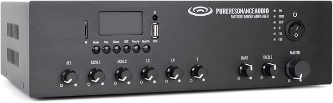 Pure Resonance Audio MA120BT 120W 7-Channel Bluetooth Mixer Amplifier - Image 2