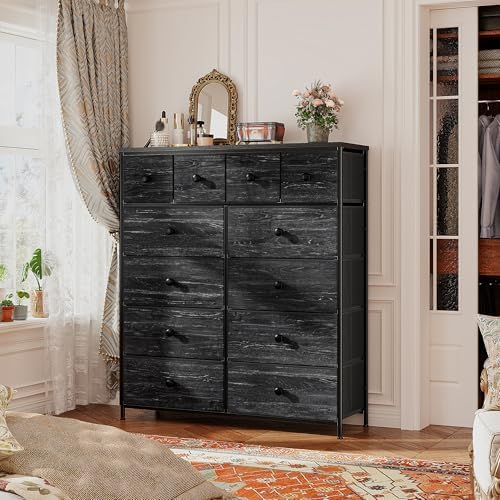 romorgniz dresser for bedroom, tall vertical storage cabinet,12 shown in use