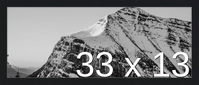 Frame It Easy 33 x 13 Black Wood Frame by FrameItEasy