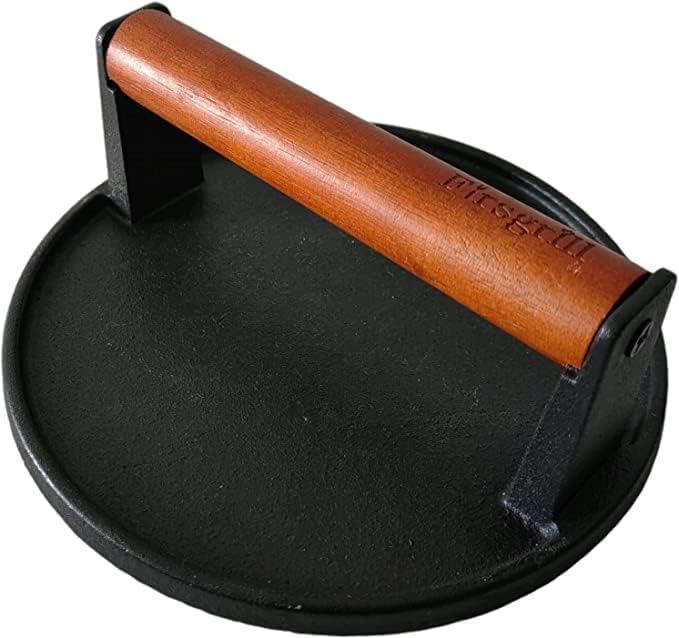Firsgrill Burger Press 7.08" Round & 8.3”X4.3”Rectangle Heavy-Duty Cast Iron - Image 2