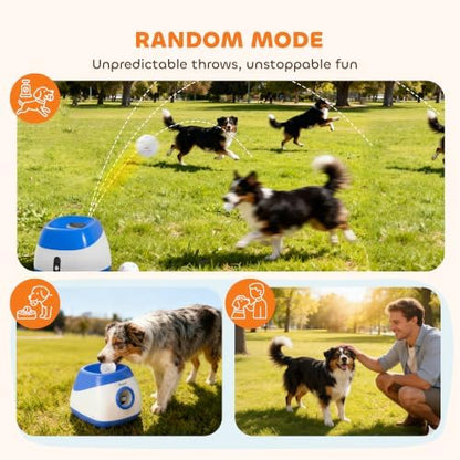 pawhut automatic dog ball launcher remote control for, front angle view
